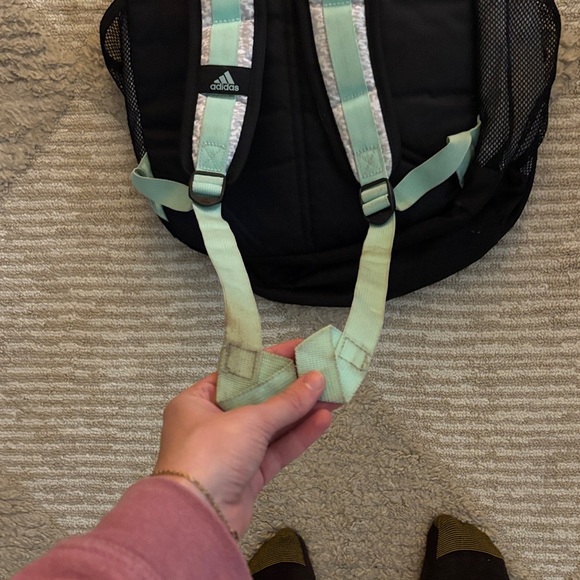 Adidas Light Gray and Mint Backpack - Picture 3 of 6